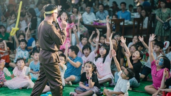 Con em cán bộ, người lao động PV Power chung vui 