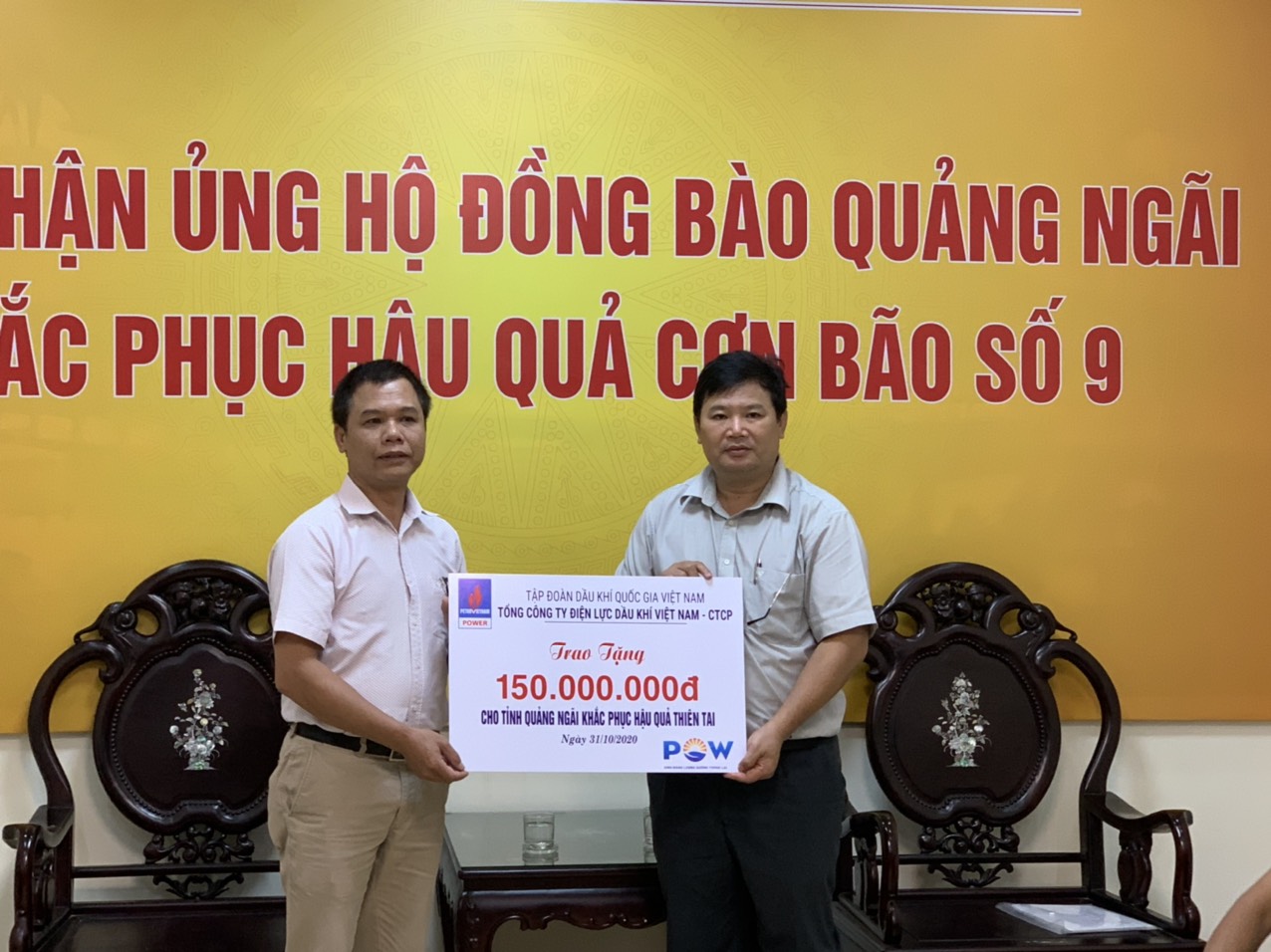 Các  hoạt động thiện nguyện của PV Power hướng về đồng bào miền Trung