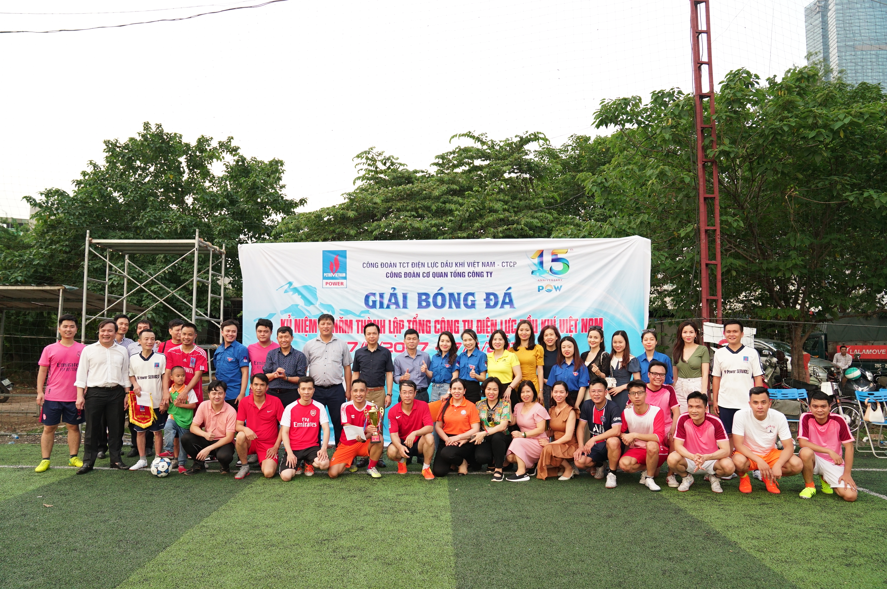 Công đoàn - Đoàn Thanh niên PV Power tổ chức giải bóng đá giao hữu kỷ niệm 15 năm thành lập Tổng công ty