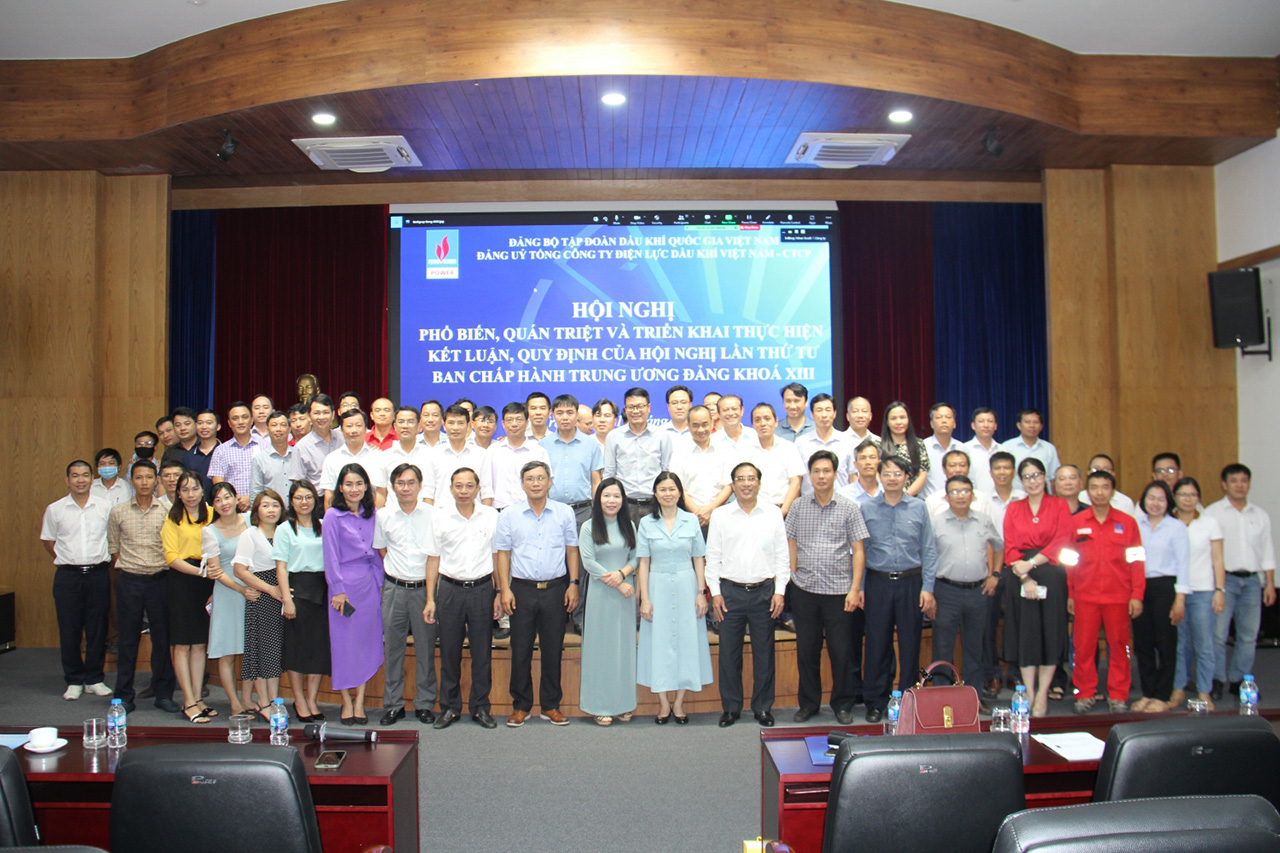 Đảng ủy PV Power tổ chức Hội nghị phổ biến, quán triệt các kết luận, quy định của Hội nghị Trung ương 4 khóa XIII khu vực miền Trung, miền Nam