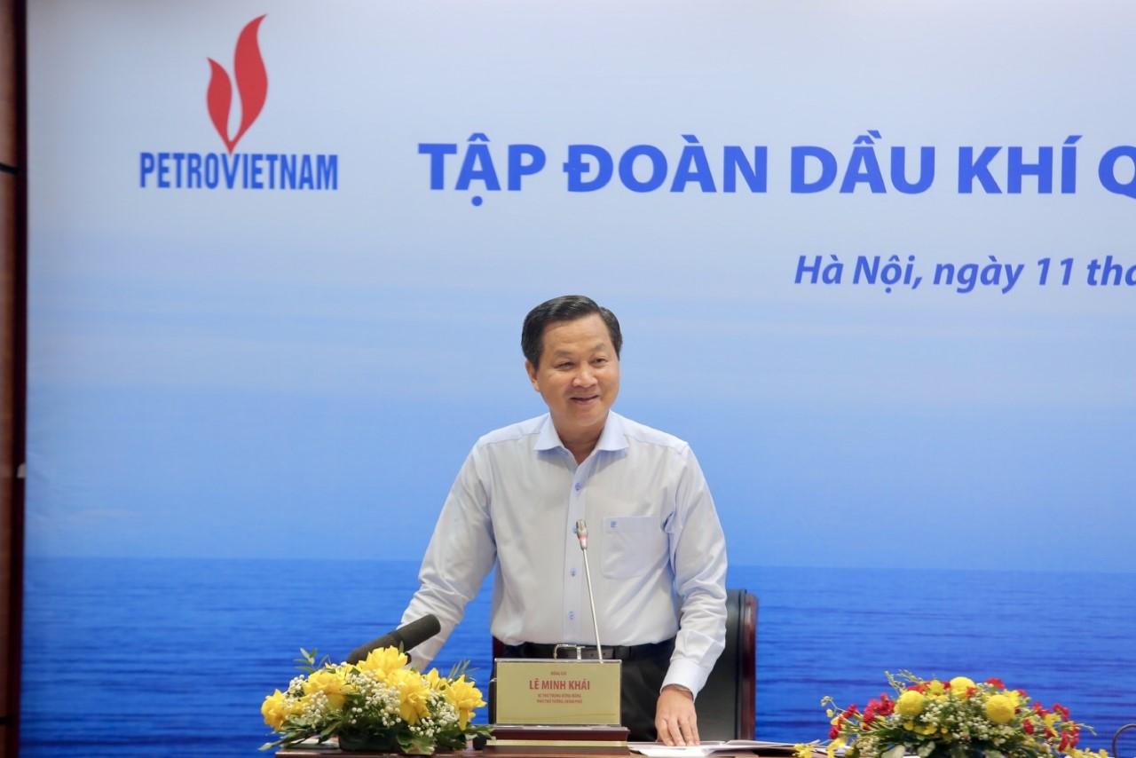 </a> Đồng chí Lê Minh Khái, Bí thư Trung ương Đảng, Phó Thủ tướng Chính phủ phát biểu tại buổi làm việc