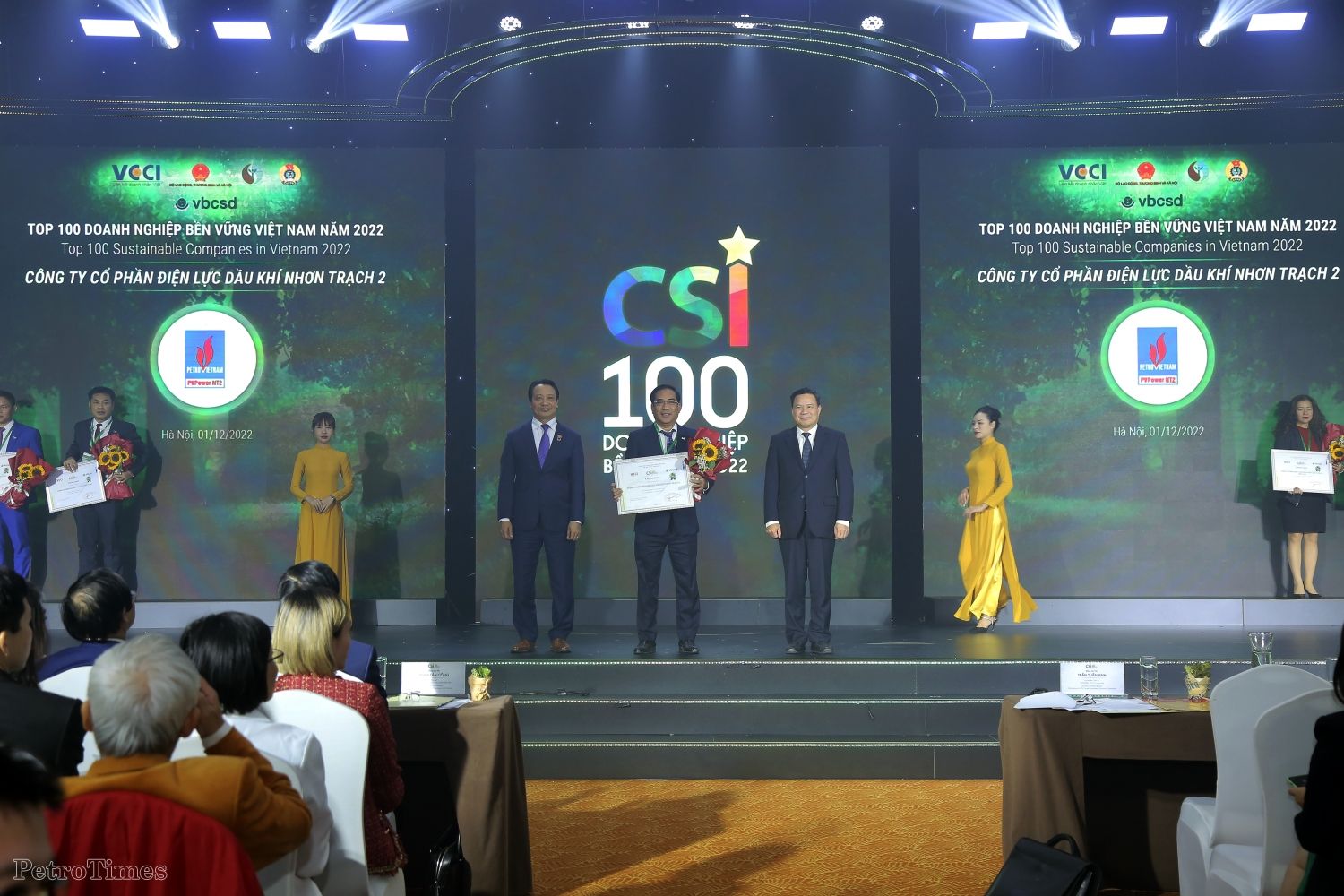 PV Power và NT2 được vinh danh Top 100 doanh nghiệp bền vững 2022