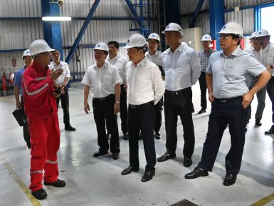 Chủ tịch HĐQT PV Power đến thăm và làm việc tại PV Power Ca Mau