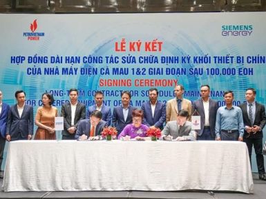 Siemens Energy offers long-term maintenance services to Ca Mau 1&2 Power Plant Project