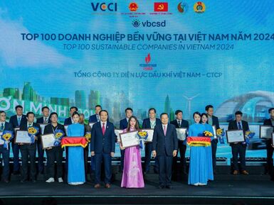 PV POWER LẦN THỨ 5 LIÊN TIẾP ĐƯỢC VINH DANH TRONG TOP 100 DOANH NGHIỆP BỀN VỮNG VIỆT NAM