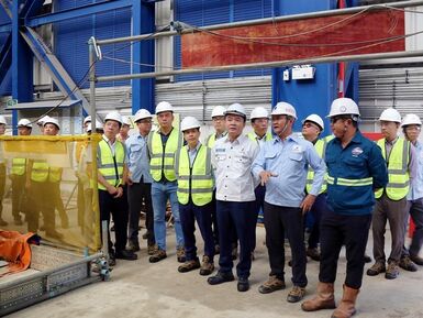 Tổng Giám đốc Petrovietnam Lê Ngọc Sơn làm việc tại Dự án Nhà máy điện Nhơn Trạch 3 và 4