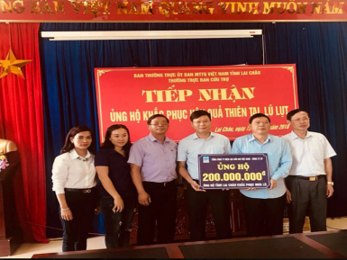 Tổng công ty Điện lực Dầu khí hỗ trợ đồng bào bị ảnh hưởng mưa lũ tại Lai Châu