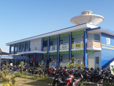 KHÁNH THÀNH VÀ BÀN GIAO CÔNG TRÌNH NHÀ CỘNG ĐỒNG PHÒNG TRÁNH THIÊN TAI - TRƯỜNG MẪU GIÁO TẠI NINH THUẬN