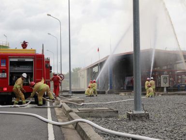 NT2 diễn tập chữa cháy và ứng phó sự cố tràn dầu năm 2019