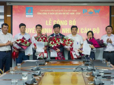 TỔNG CÔNG TY ĐIỆN LỰC DẦU KHÍ VIỆT NAM – CTCP TRAO QUYẾT ĐỊNH BỔ NHIỆM KẾ TOÁN TRƯỞNG VÀ TRƯỞNG CÁC BAN CHỨC NĂNG