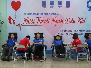 Tuổi trẻ 4 đơn vị Dầu khí tổ chức chương trình hiến máu “Nhiệt huyết người Dầu khí”