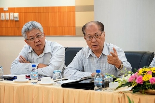  Chủ tịch Hội Dầu khí Việt Nam Ngô Thường San đóng góp ý kiến tháo gỡ khó khăn cho các đơn vị