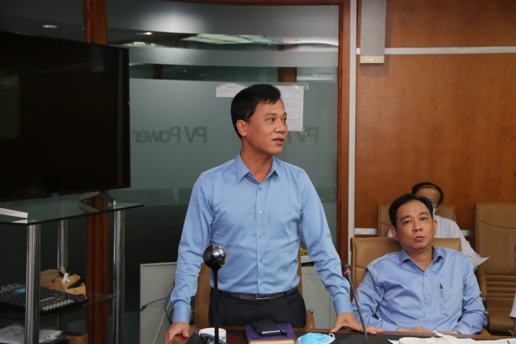  Đồng chí Ngô Văn Chiến - Giám đốc PV Power Ha Tinh phát biểu góp ý tại Hội nghị