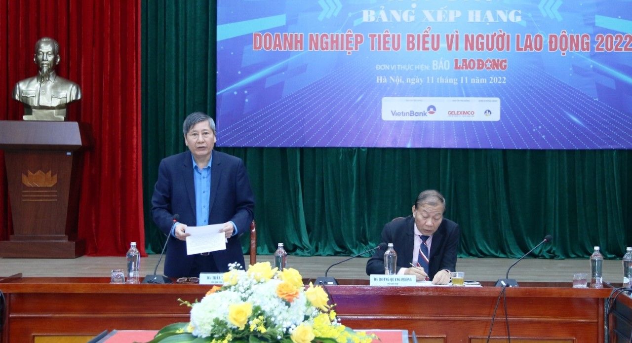 Ông Trần Thanh Hải – Phó Chủ tịch Thường trực Tổng Liên đoàn Lao động Việt Nam phát biểu tại buổi họp báo